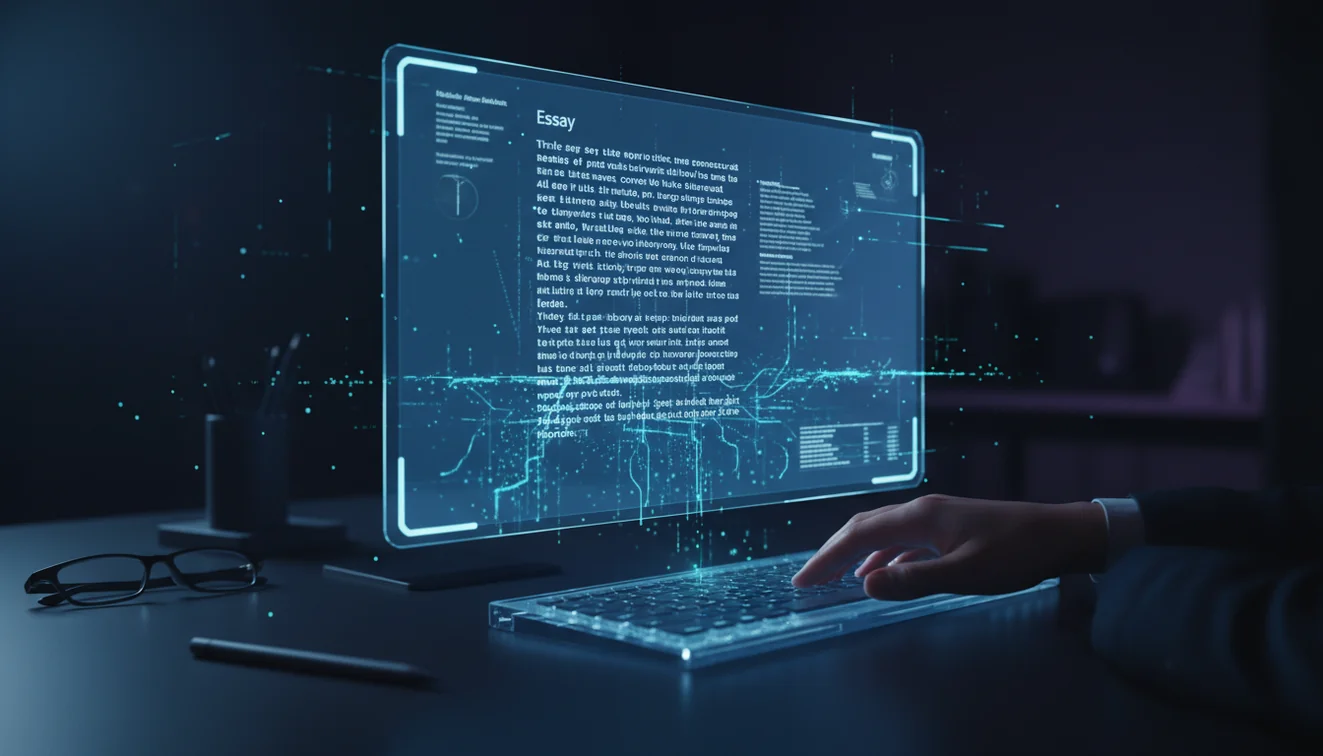 AI essay writer generating structured academic essays