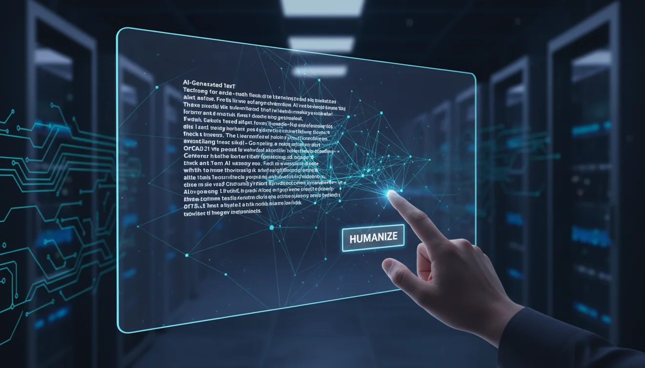 Humanize AI text converter transforming machine-generated content to human writing